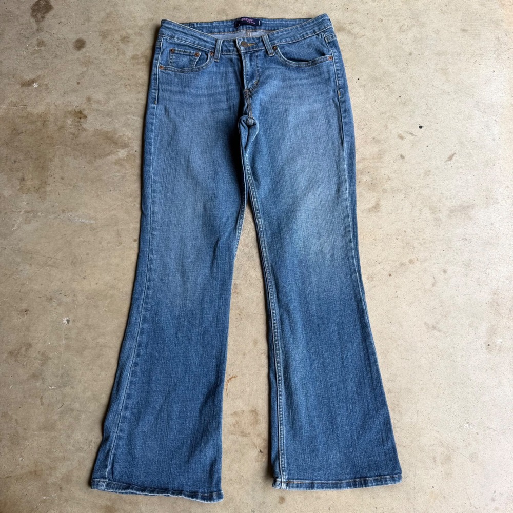 Levis 518 Superlow Jeans Womens 9 S/C Blue Bootcut Low Rise Y2K Denim Classic